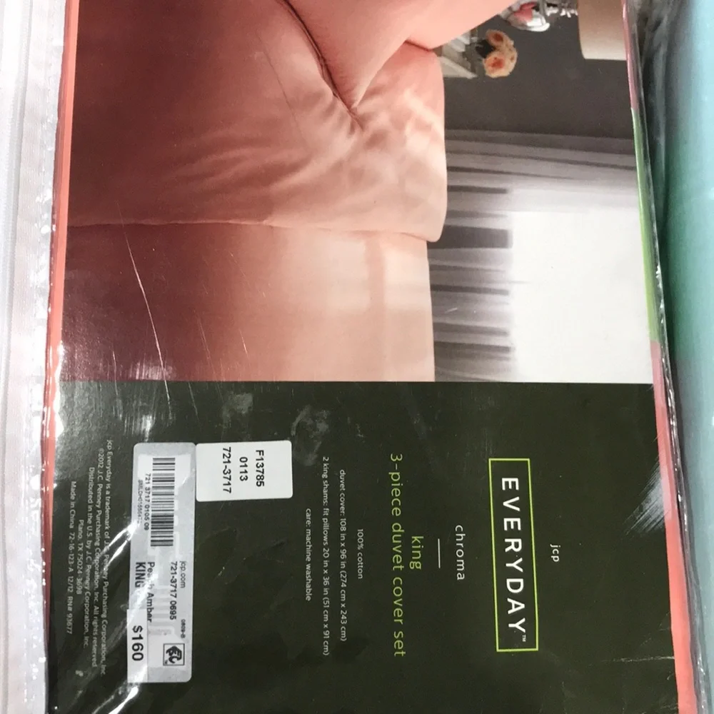 Jcp Everyday King 3 pc Duvet Cover Set 100% Cotton